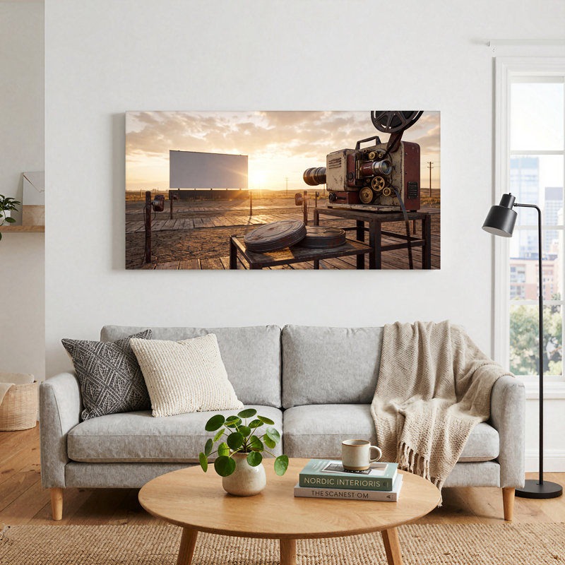 Art rétro sur toile rétro, L 58 po x H 28 po