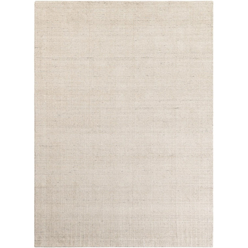Tapis uni / rayé Brigit couleur vanille - ivoire, Rectangle 5 pi 1 po x 7 pi 1 po