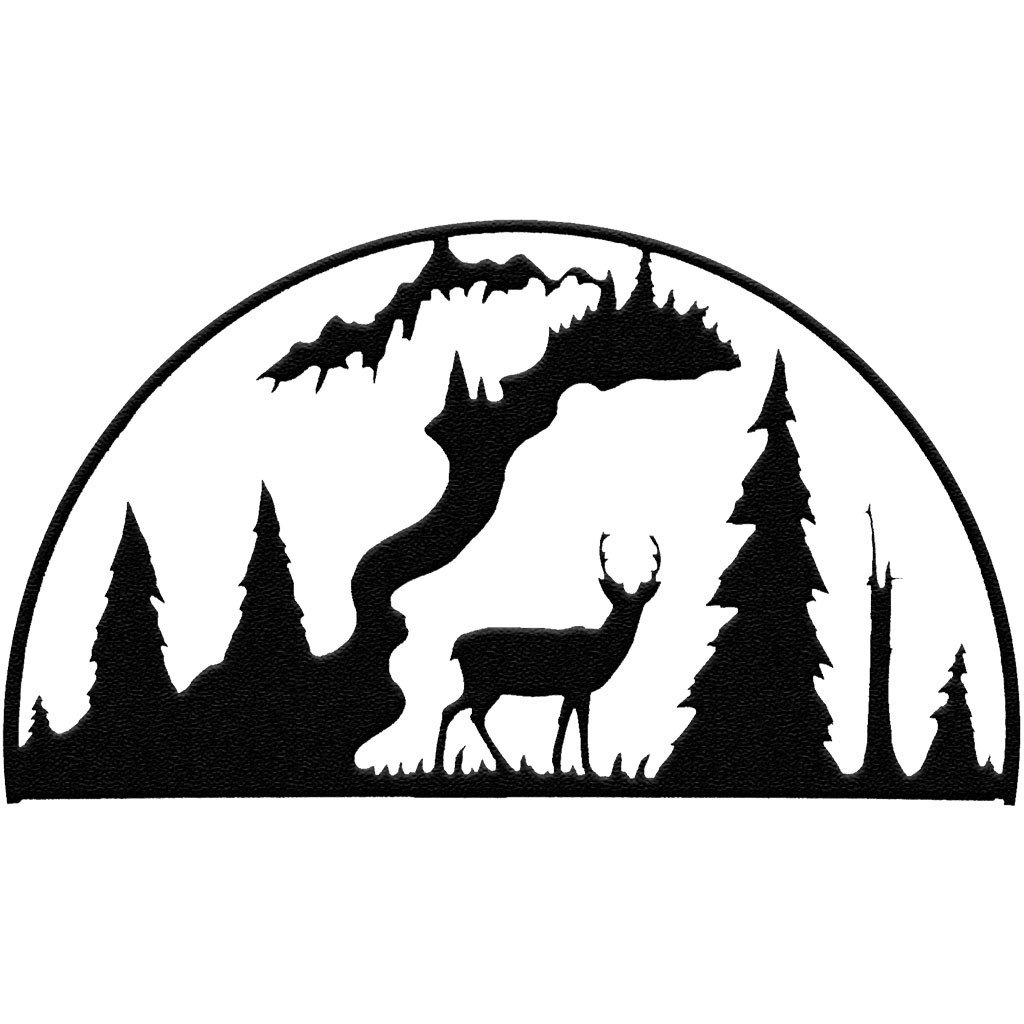 Blathnat Handmade Rustic Landscape & Nature Wall Decor on Metal Millwood Pines