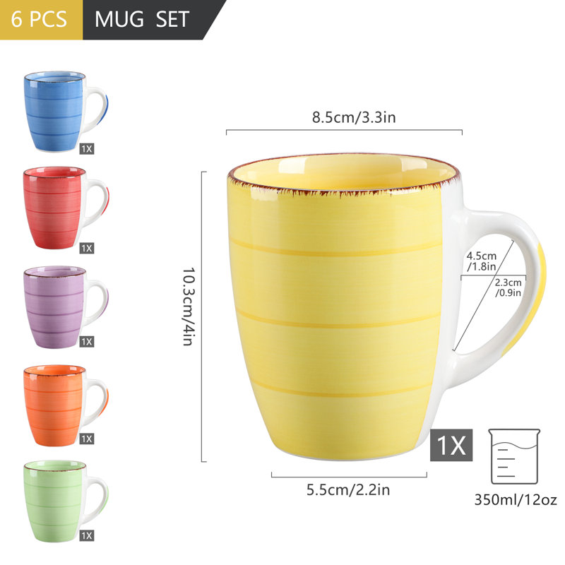 BOMOOTIUR Stoneware Coffee Mug, Mint