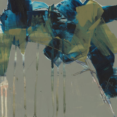 «Deconstrstruction Blues II» par Jennifer Goldberger - peinture sur toile tendue