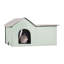 Maison de chat pliable chauffée avec grand coussin - coussin chauffant imperméable de 18 W, élévation de la température de 20 ° C, protection contre les coupures de courant, thermostat intelligent, isolation en aluminium et coton perlé, couverture incluse,