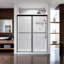 56"-60"W X 76"H Bypass Sliding Shower Door Soft Close Quick-Install With Lifetime Maintenance-free Rollers