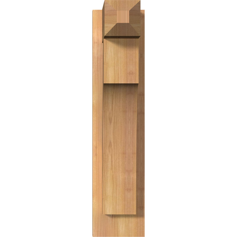 Persienne en bois rustique Westlake Craftsman, Cèdre rouge de l'Ouest l 5 1/2 po (lisse), P 12 po x H 24 po