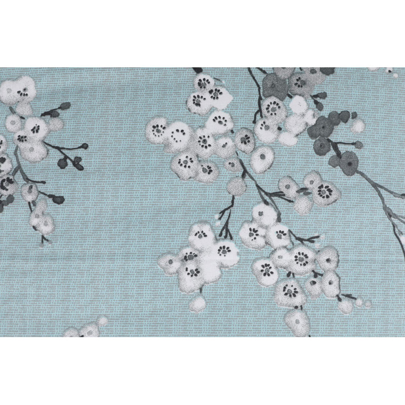 Ensemble de housse de couette 100% coton bleu / blanc, Bleu clair, Housse de couette simple + 1 taie d'oreiller 24 po