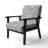 Black Curls Geometric - Upholstered Patterned Accent Arm Chair