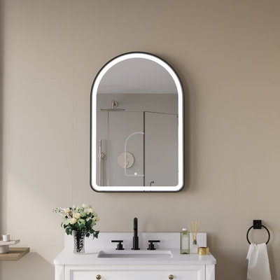 Miroir mural de salle de bain à DEL avec fonction mémoire