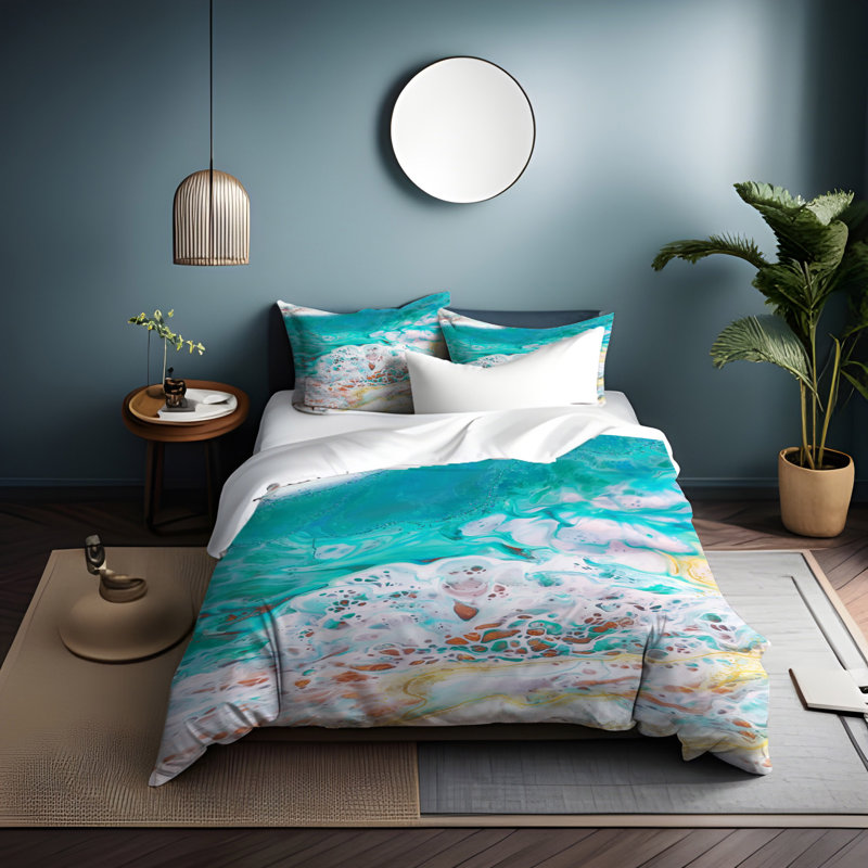 Abstract Duvet Cover, King Duvet Cover + 2 King Shams