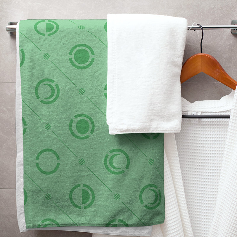 Serviette de bain Classic, Vert foncé / vert clair
