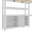 Lit mezzanine multifonctionnel classique en pin massif blanc classique avec garde-robe, bureau, armoire et bibliothèque intégrés Classic-129462921