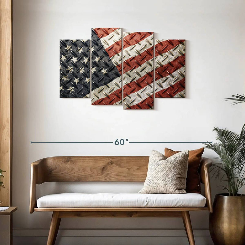 Drapeau américain Borges Steel Mat, H 27 po x l 43 po