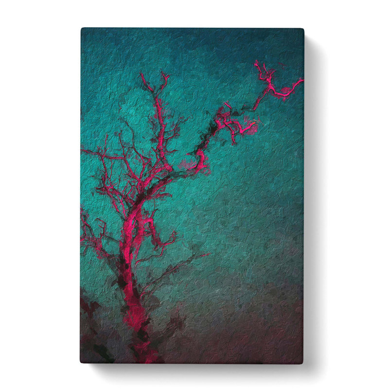 The Midnight Tree in Abstract - Wrapped Canvas Painting Print, 76cm H x 50cm W x 3cm D