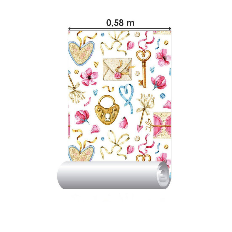 Rouleau de papier peint adhésif L 126 po x l 24 po Chesham