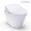 Toilette allongée murale TOTO® WASHLET® + AP et système de réservoir double chasse encastré 0,9 et 1,28 GPF WASHLET S5 et DuoFit®, argent mat - CWT4263446CMFG # MS