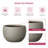19in. Natural Gray Large Round Concrete Plant Pot/Planter Bowl with Enhanced Interior for Indoor & Outdoor-119437060-33045188