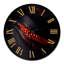 Magnifique œil féminin avec peau noire, diamants rouges - horloge murale moderne-60281461