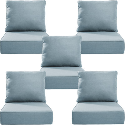 Ensemble de coussin de siège et de dossier en polyester résistant aux intempéries Deb