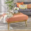 Grande table basse avec repose-pieds 33 po, repose-pieds rembourré avec ferme en bois 33 po