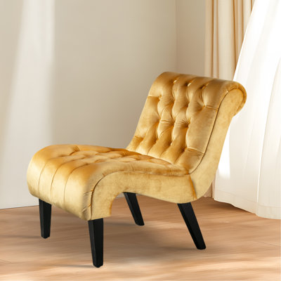 Méridienne en velours touffeté de 22,83 po Guendalina
