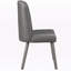 Ensemble de 2 chaises d'appoint en cuir synthétique gris Citadel et chêne gris