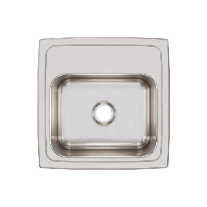 Lustertone 15" L x 15" W Dual Mount Kitchen Sink, 0 hole