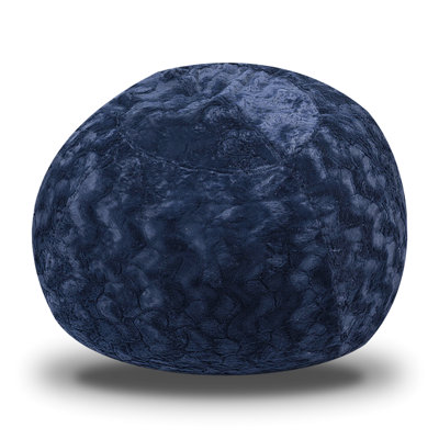 Navy 5Ft Faux Fur Bean Bag Chair. Cozy And For Years Of Use. Easy Cover. Filled With Quality Shredded Foam Memory A Long-Lasting Comfort Lounge Seat. Your