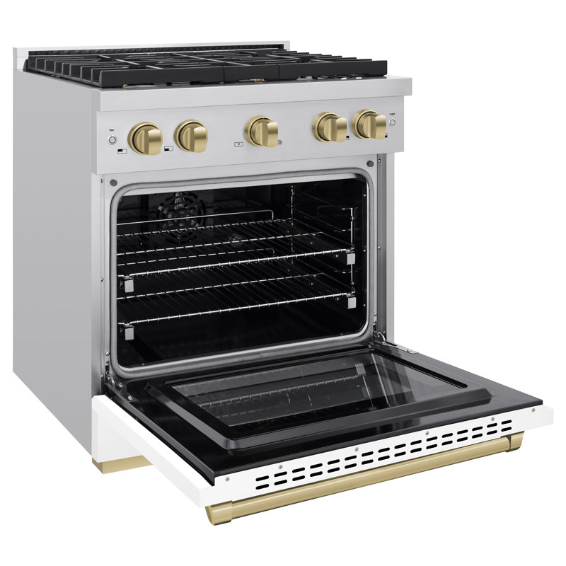 ZLINE Autograph 36" Paramount Dual Fuel Range w/ 6 Burners & Champagne Bronze Accents (SDRZ-36-CB), 4.2 cu ft, 4 burners