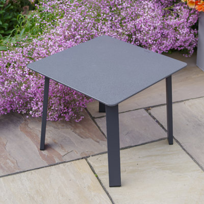 Square Metal Outdoor Side Table , 51cm cm W 51cm cm D