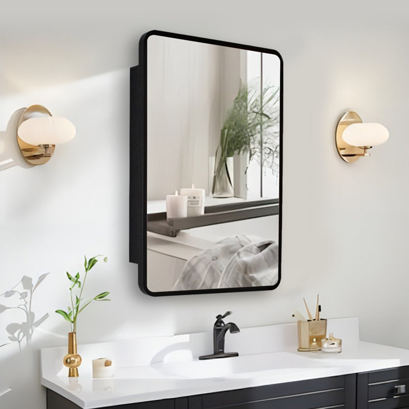 Armoire à pharmacie avec miroir Gurpriya, H 28 po x l 20 po x P 5 po