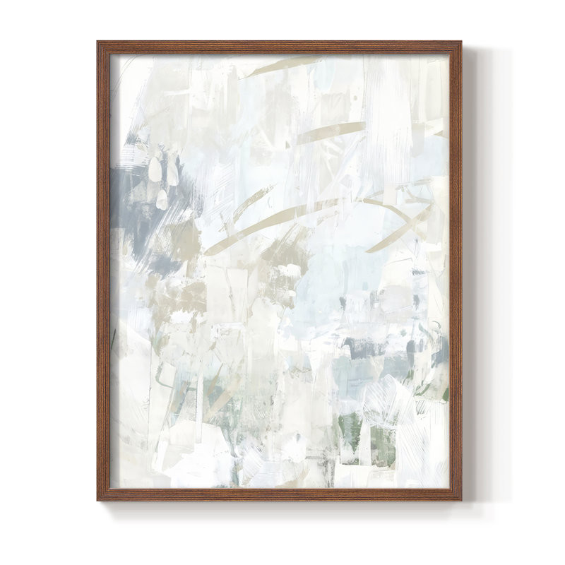 Impasto Poem IV, reproduction encadrée - bois massif, Cadre noyer, H 30 po x l 24 po