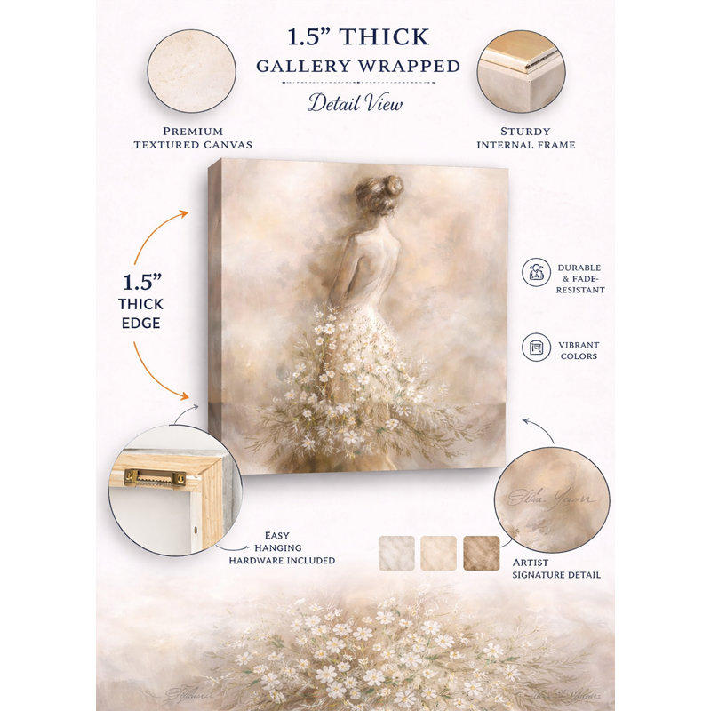 Meadow Grace Wrapped Canvas Wall Art, 40"W x 40"H x 1.5"D