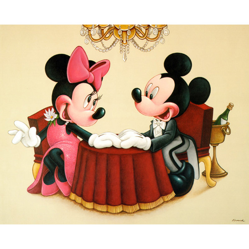 Un toast à Mickey et Minnie, H 14 po x l 18 po