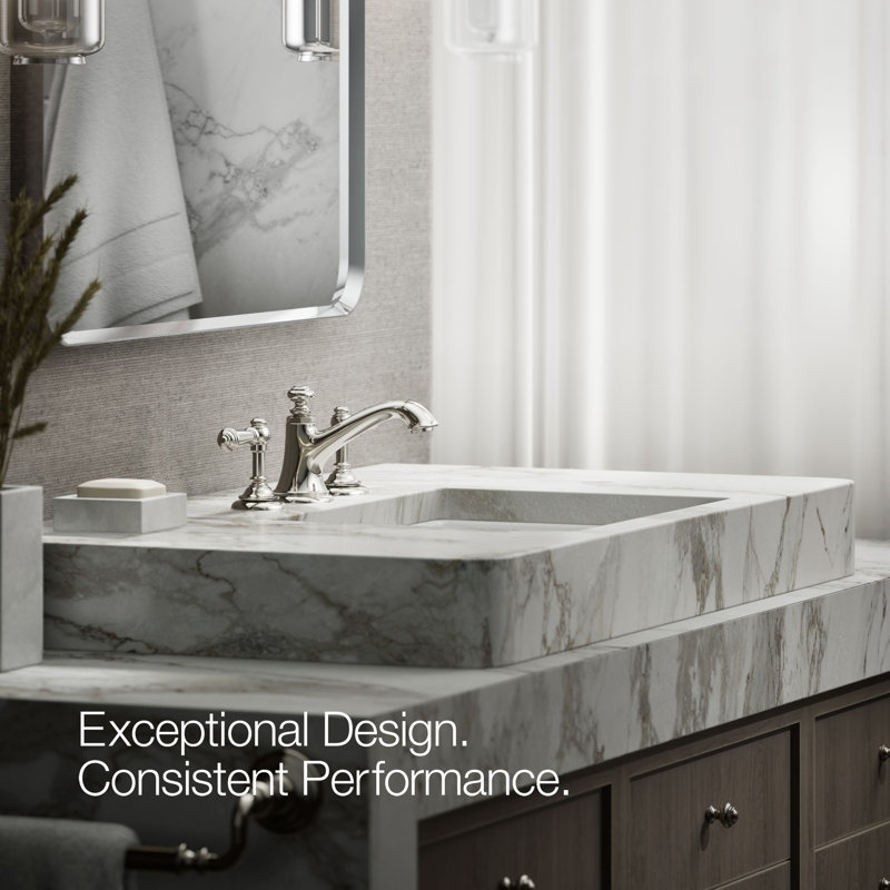 Artifacts Bathroom Sink Spout with Bell Design, Vibrant Polished Nickel