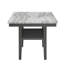 Table de salle à manger rectangulaire 60 po avec plateau de rangement en bois gris Selena