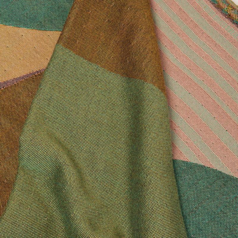 Madura Throw, Green/Pink/Orange