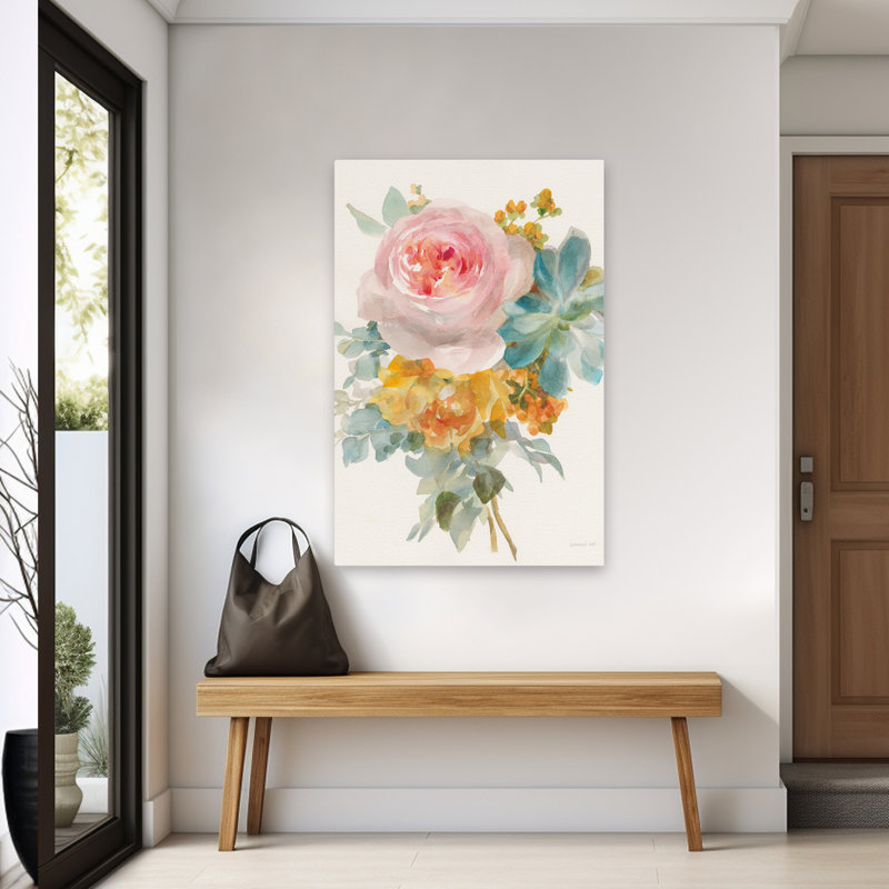 Crop art aqua et jardin bleu II, H 60 po x l 40 po