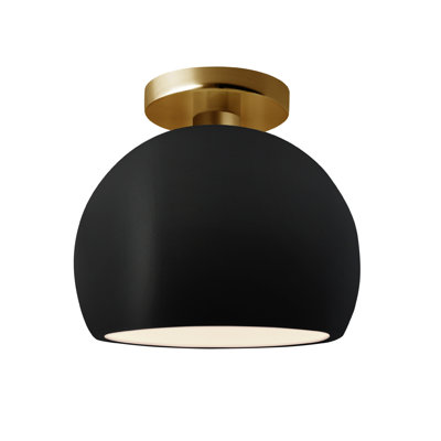Single Light Ceramic LED Semi Flush Mount