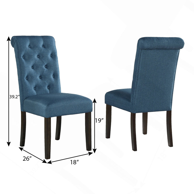 Chaise de salle à manger Asons, Bleu