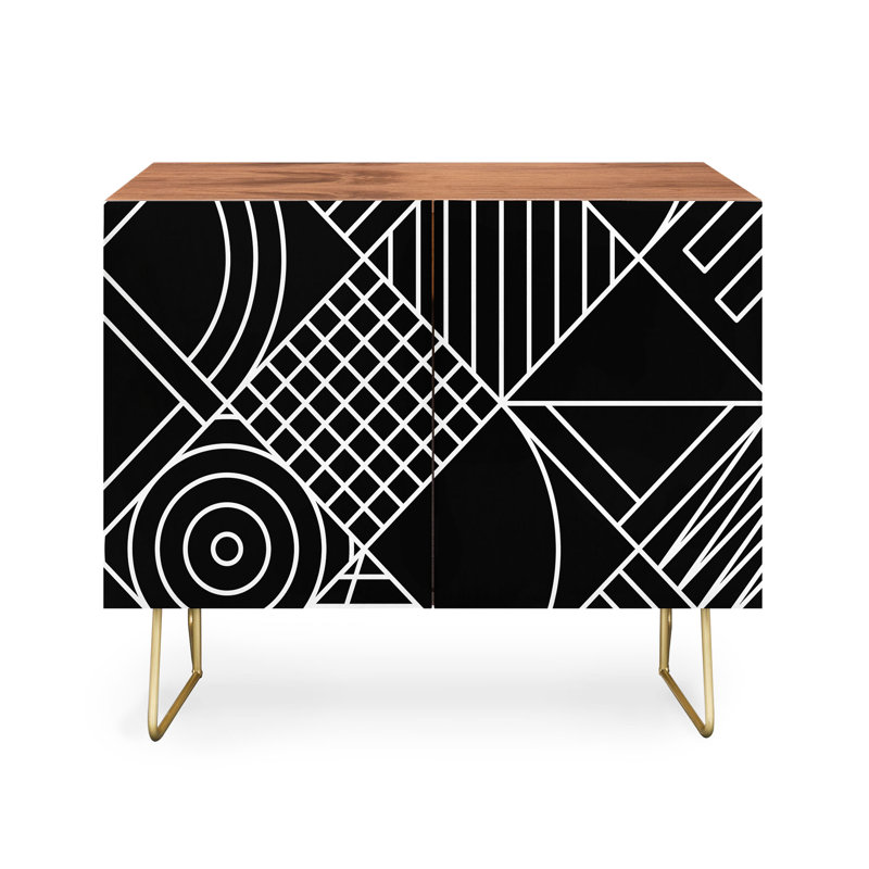 Fimbis Whackadoodle 2 Door Credenza Cabinet, Brown