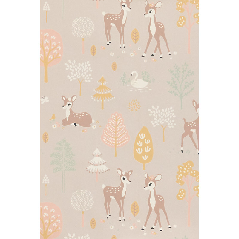Papier peint lilas poussiéreux Golden Woods