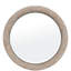 Miroir mural rond en bois massif Lana