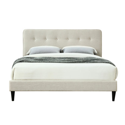 Off - White Bed In A Box, Upholstered, , Headboard Upholstered Charging, ,