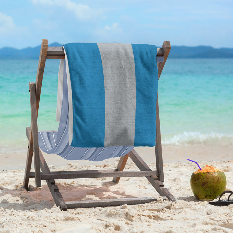 Beach Towel, Blue/Silver