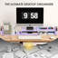 Organiseurs de bureau mauves et accessoires, support pour écran d'ordinateur double