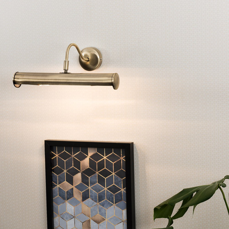 Gemini 4 -Light Hardwired Wall Mount Picture Light, Antique Brass, Yes