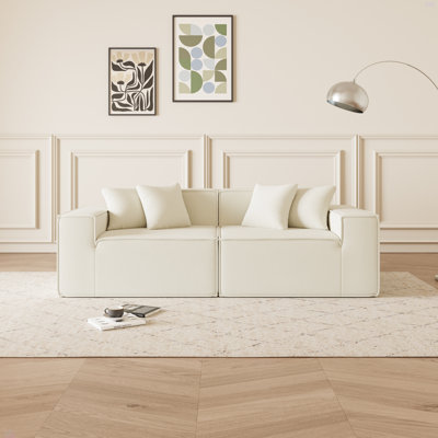 Canapé modulaire polyvalent pour salon moderne - canapé confortable profond, revêtement en velours côtelé doux, conception modulaire compacte pour petits espaces, parfait pour les appartements, la décoration intérieure