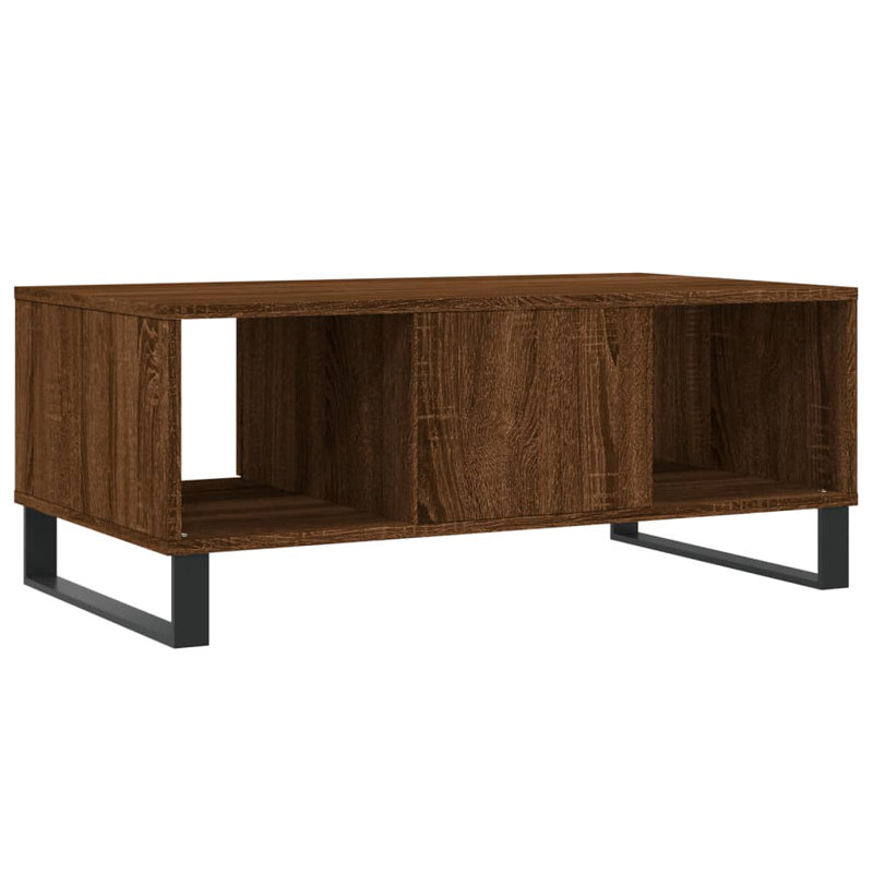 Aldrik Sled Coffee Table with Storage, Brown Oak