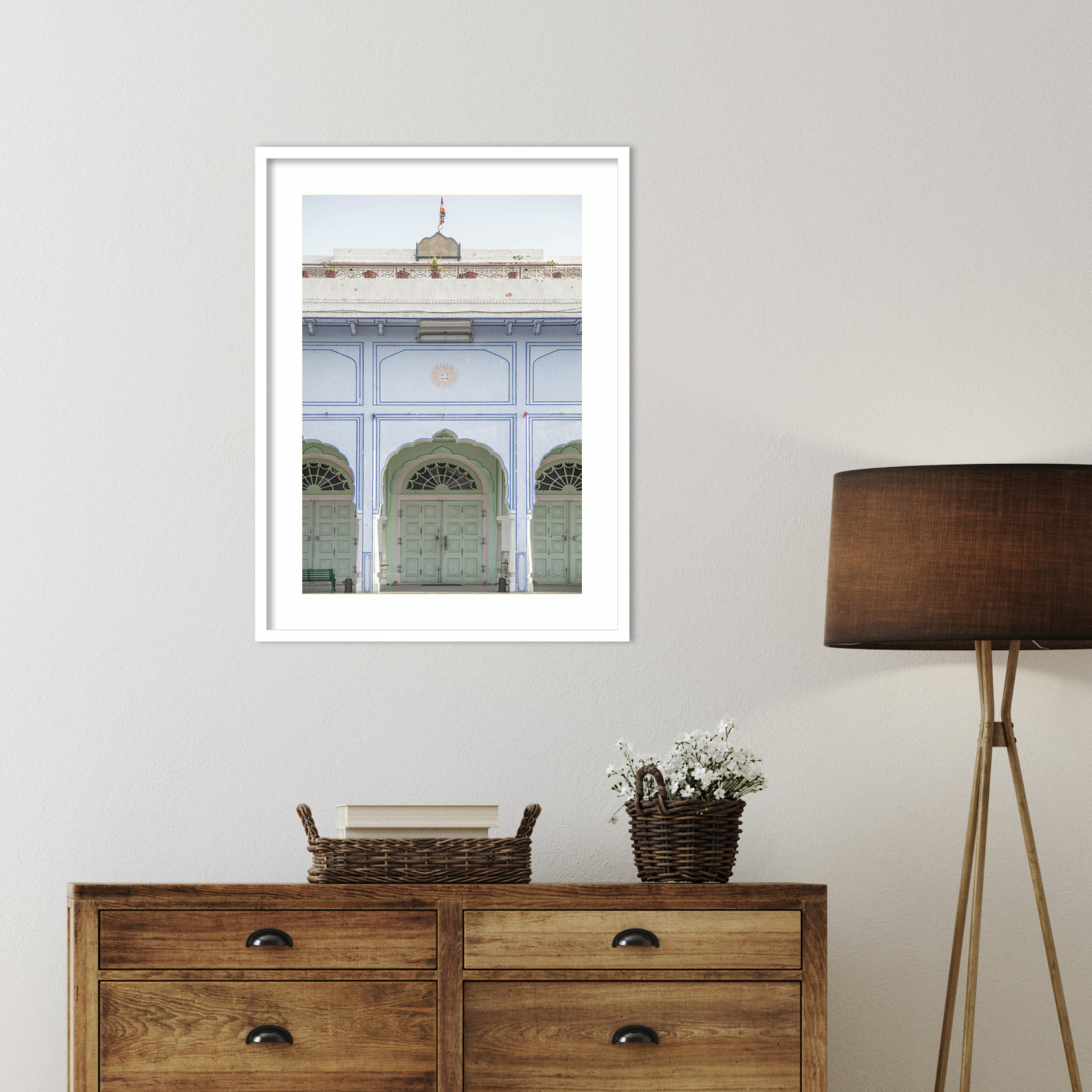 Sunshine Palace Print by Shot by Clint, 33" H x 25" W, White 