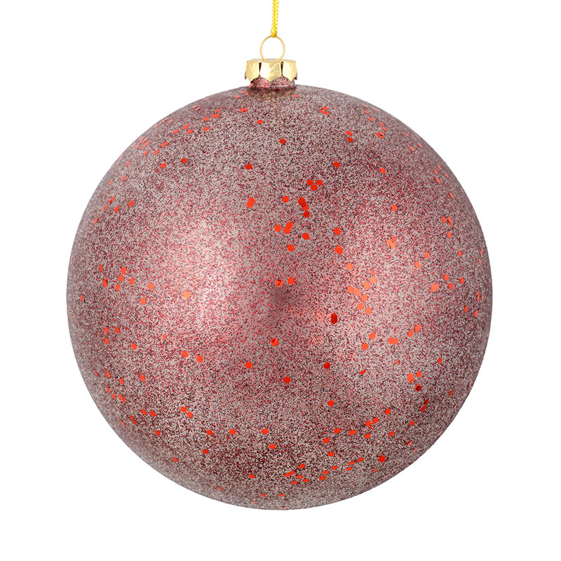 Boule scintillante transparente, Bourgogne, H 4,75 po x l 4,75 po x P 4,75 po