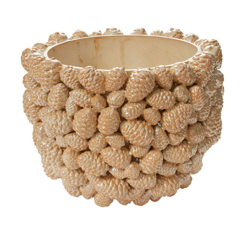 Pine Gold Pot 9"x 5.5", 11.5" H x 14.5" W x 14.5" D